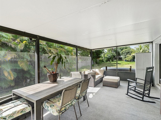 view of sunroom / solarium