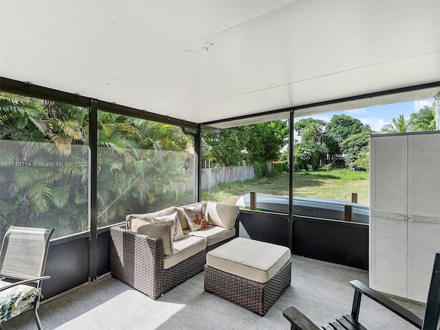 view of sunroom / solarium