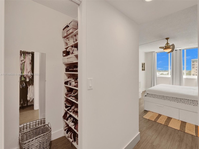 hall featuring hardwood / wood-style floors