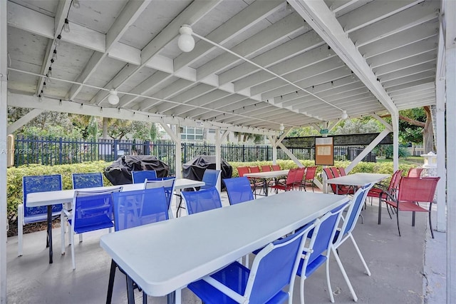 view of patio featuring area for grilling