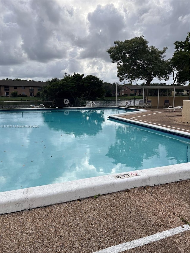 view of pool featuring a patio area