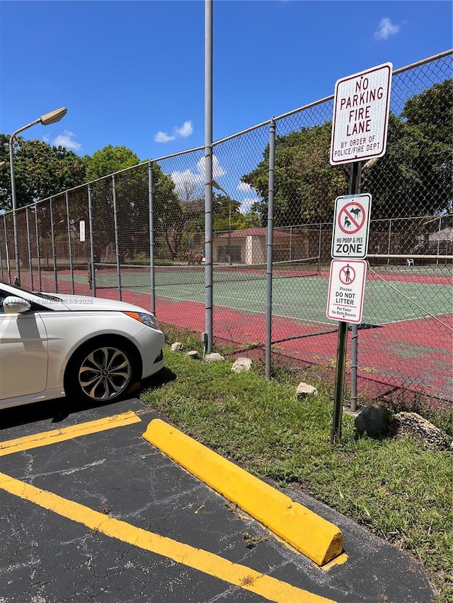 view of tennis court