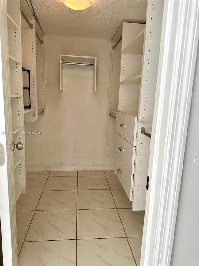 view of walk in closet