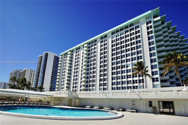 view of pool with a patio