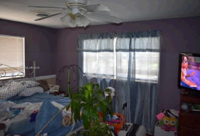 bedroom with ceiling fan