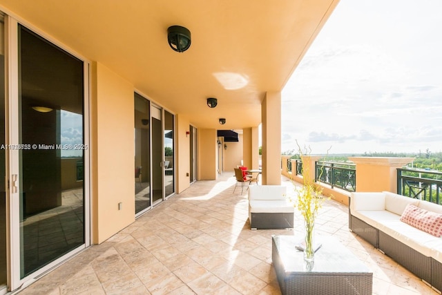 balcony featuring outdoor lounge area