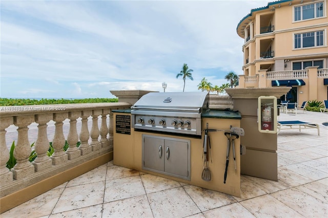 view of patio / terrace with a grill