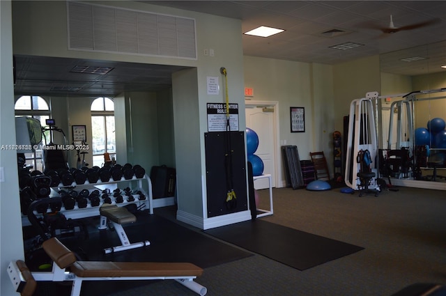 view of workout area