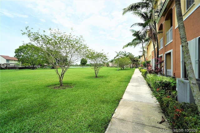 exterior space with a lawn