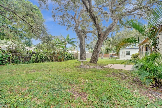 view of yard with a patio