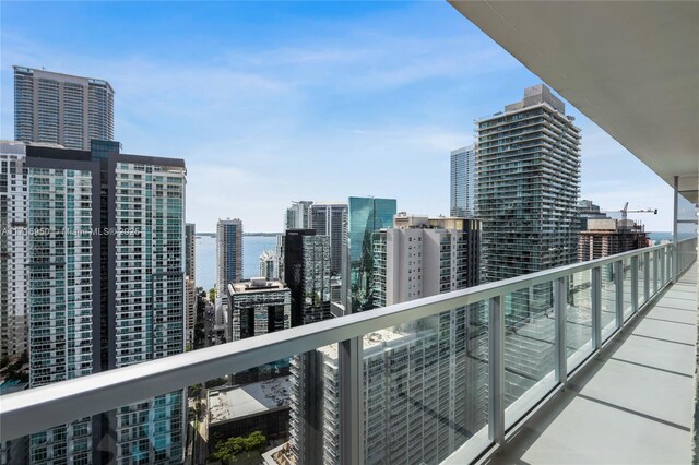 balcony featuring a view of city