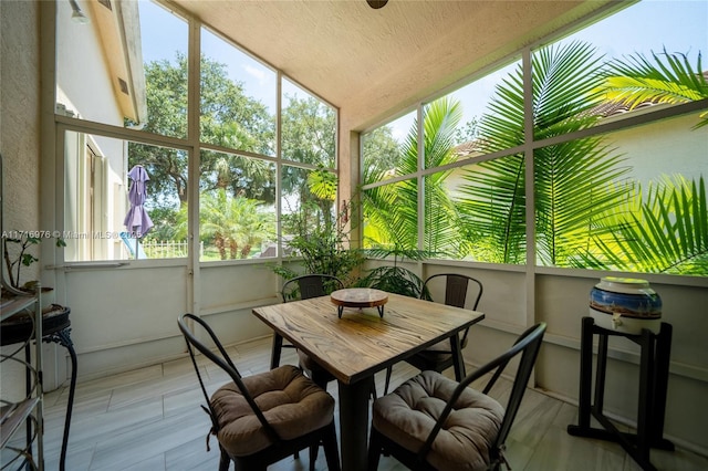 view of sunroom