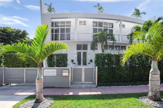 view of front of home featuring french doors