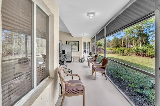 view of sunroom