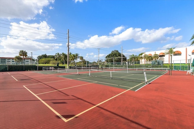 view of tennis court