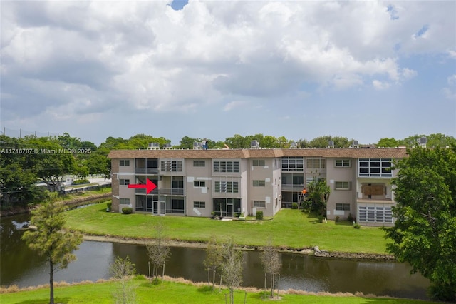 view of property featuring a water view