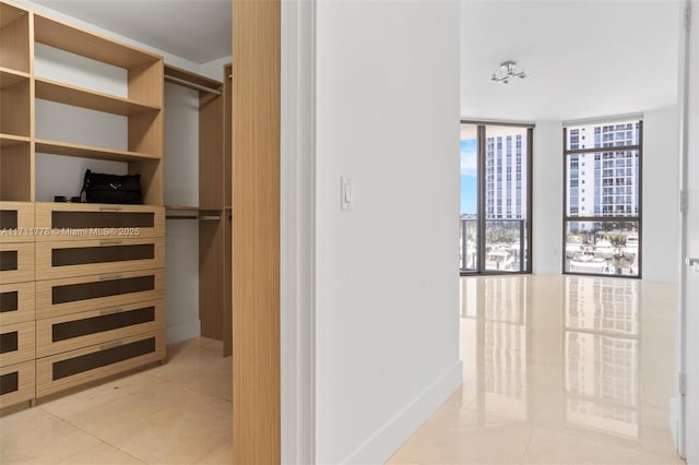 17301 Biscayne Blvd Unit 305, North Miami Beach, FL 33160 - walk in closet featuring tile patterned floors