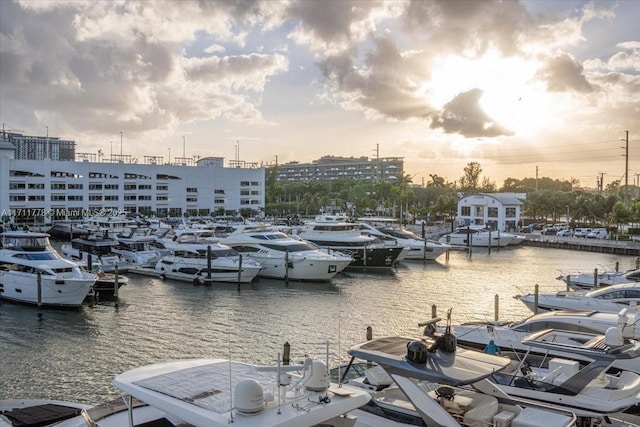 17301 Biscayne Blvd Unit 305, North Miami Beach, FL 33160 - dock featuring a water view and view of marina