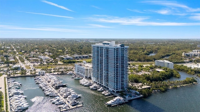 17301 Biscayne Blvd Unit 305, North Miami Beach, FL 33160 - bird's eye view of a marina and a large body of water
