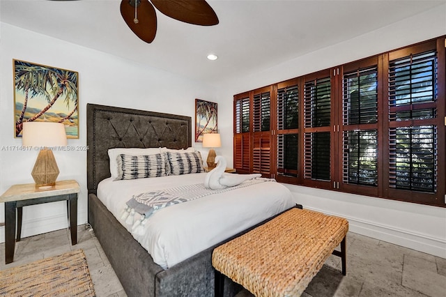 bedroom with ceiling fan