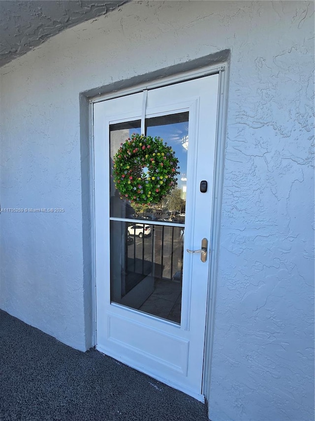 view of doorway to property