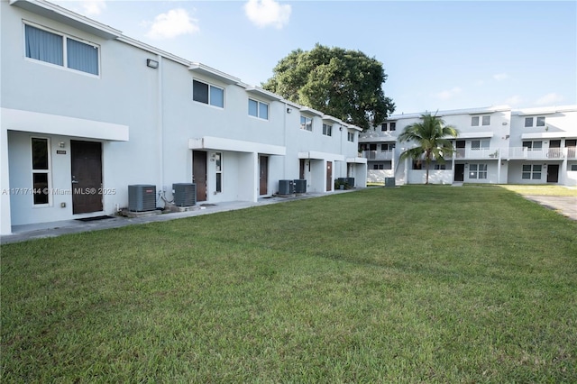 exterior space with central air condition unit