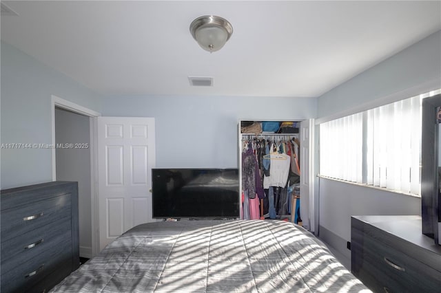 bedroom featuring a closet