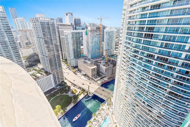 view of city featuring a water view