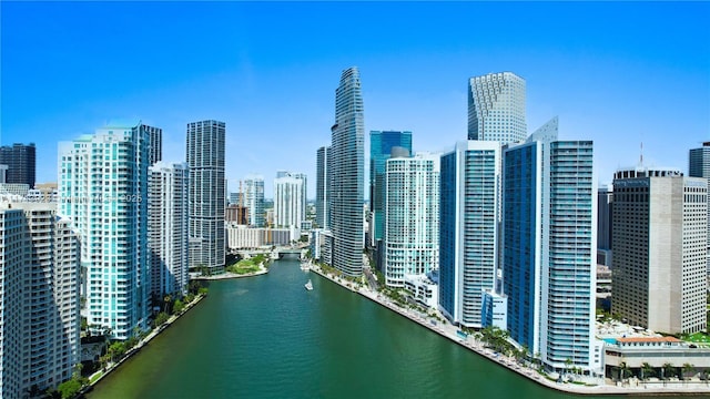 view of city featuring a water view