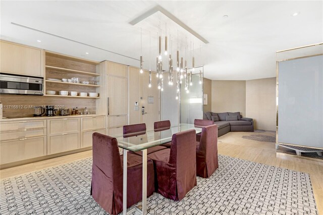 living room featuring light colored carpet