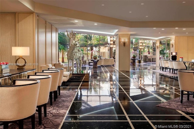 dining space featuring plenty of natural light