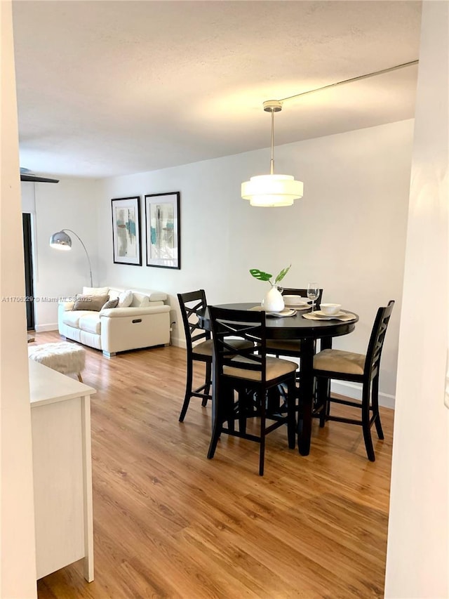 dining space featuring hardwood / wood-style floors