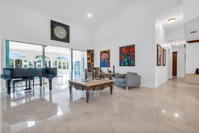 13431 Old Sheridan St, Southwest Ranches, FL 33330 - building lobby with high vaulted ceiling and recessed lighting
