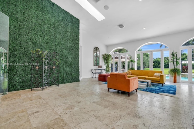 13431 Old Sheridan St, Southwest Ranches, FL 33330 - common area featuring a towering ceiling and recessed lighting