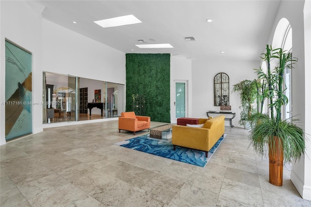community lobby with visible vents
