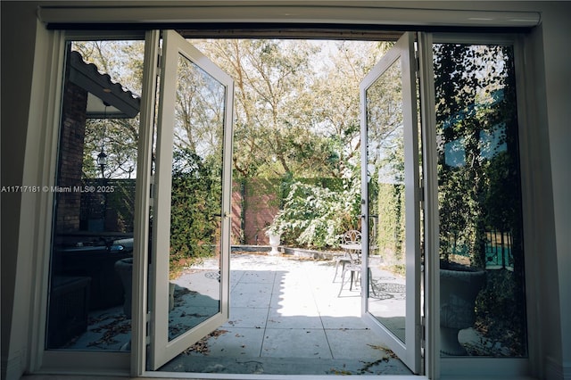 doorway to outside with plenty of natural light