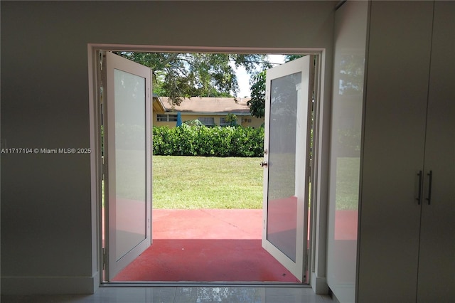 view of doorway to outside