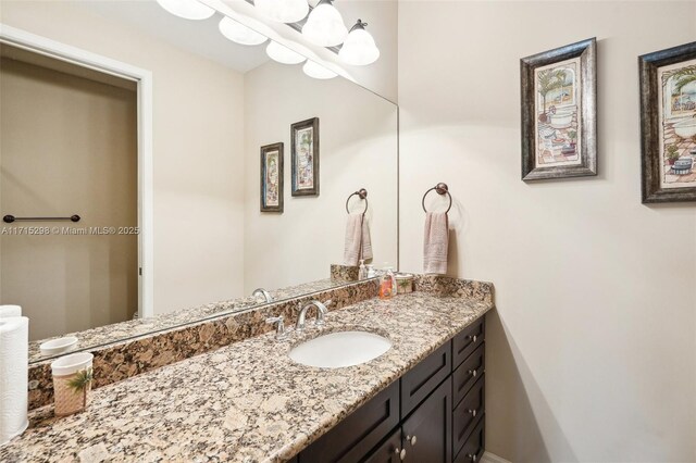 bathroom with vanity