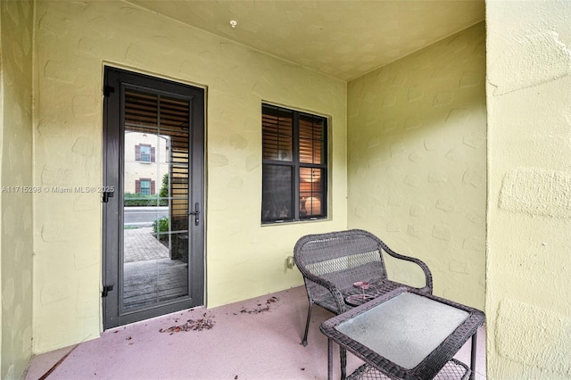 view of doorway to property