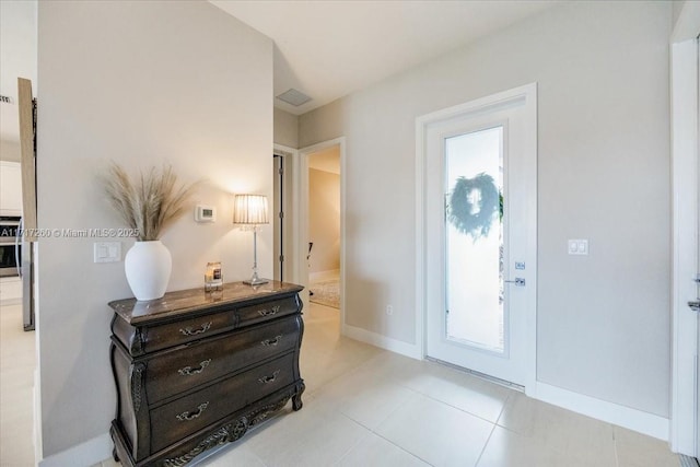 view of tiled entrance foyer