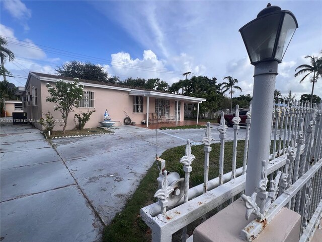 exterior space with covered porch