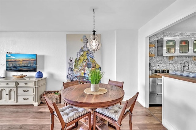 dining room featuring hardwood / wood-style flooring