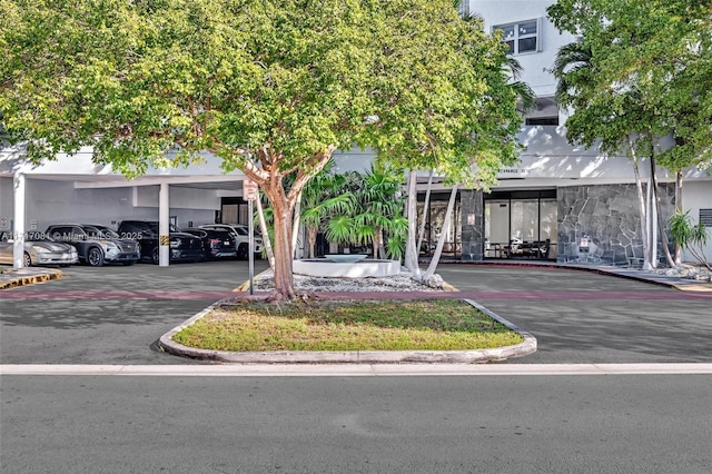 view of building exterior with a carport