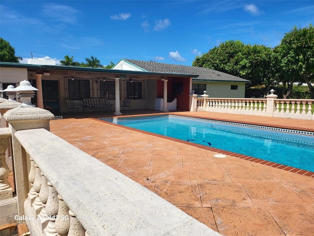 view of pool with a patio area