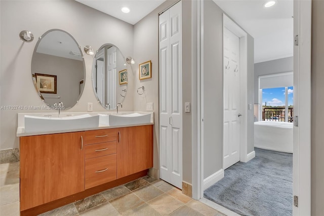 bathroom featuring vanity