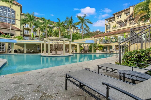 view of pool with a patio