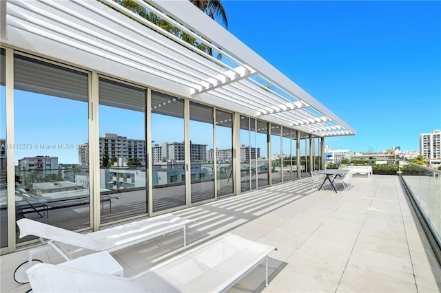 view of patio / terrace with a pergola