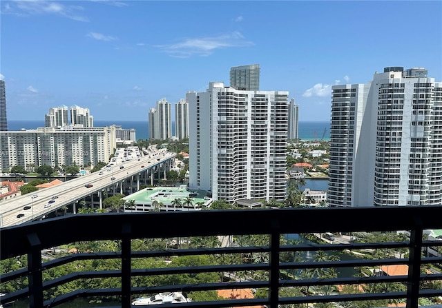 city view featuring a water view