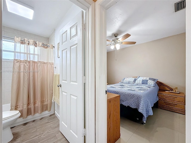 bedroom with ceiling fan