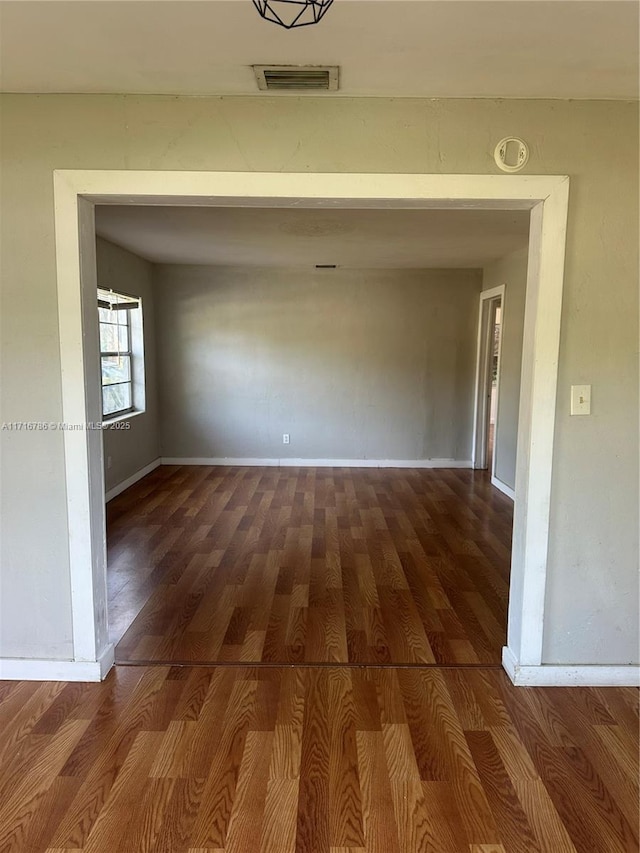 interior space with hardwood / wood-style floors